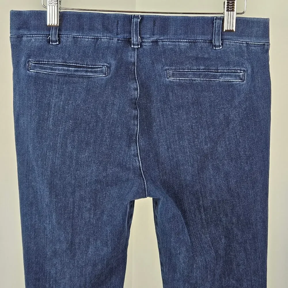 Betabrand Faux Denim Stretch Bootcut Pull On Pants‎ | Women's Medium | FLAWS